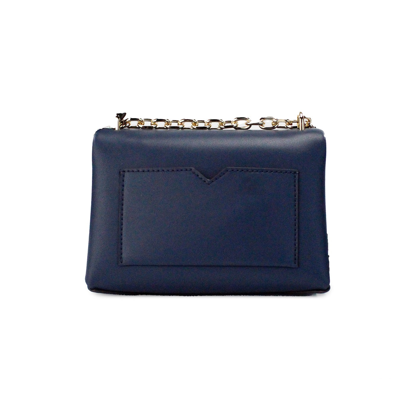 Cece Small Navy Vegan Leather Convertible Flap Crossbody Bag