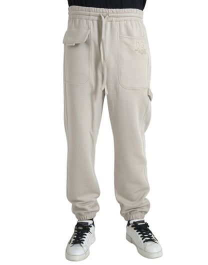 Off White Viscose Cargo Jogger Sweatpants Pants