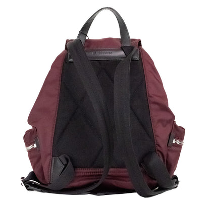 Medium Burgundy Econyl Nylon Rucksack Drawstring Backpack Bookbag