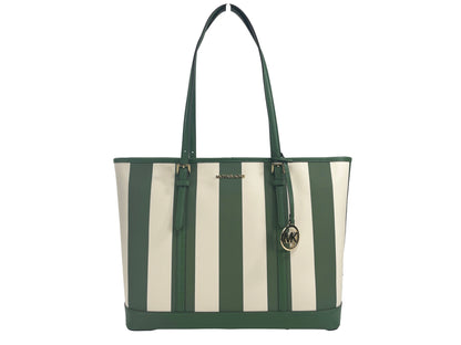 Jet Set Travel Large TZ Shoulder PVC Tote Bag Purse Fern Green