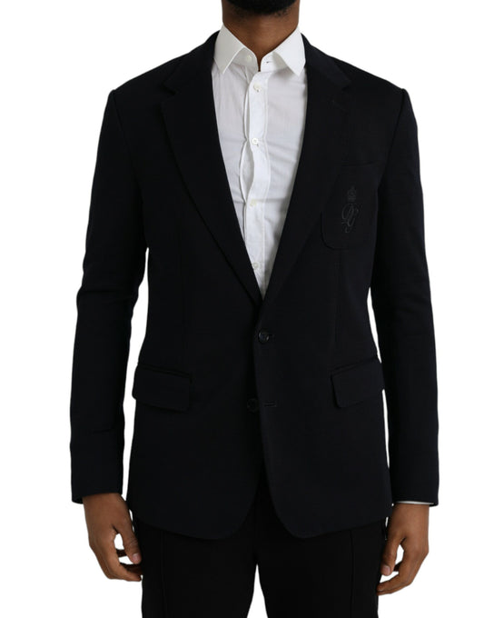 Black Wool Single Breasted Coat Blazer