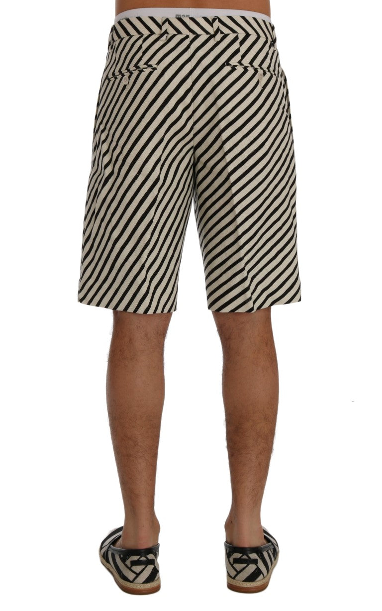 Striped Hemp Casual Shorts