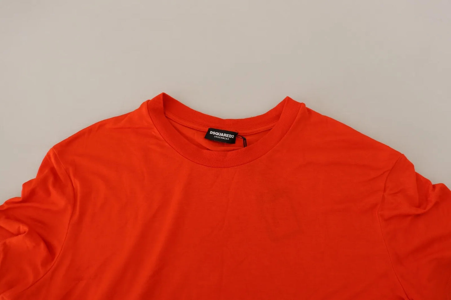 Orange Modal Short Sleeves Crewneck T-shirt