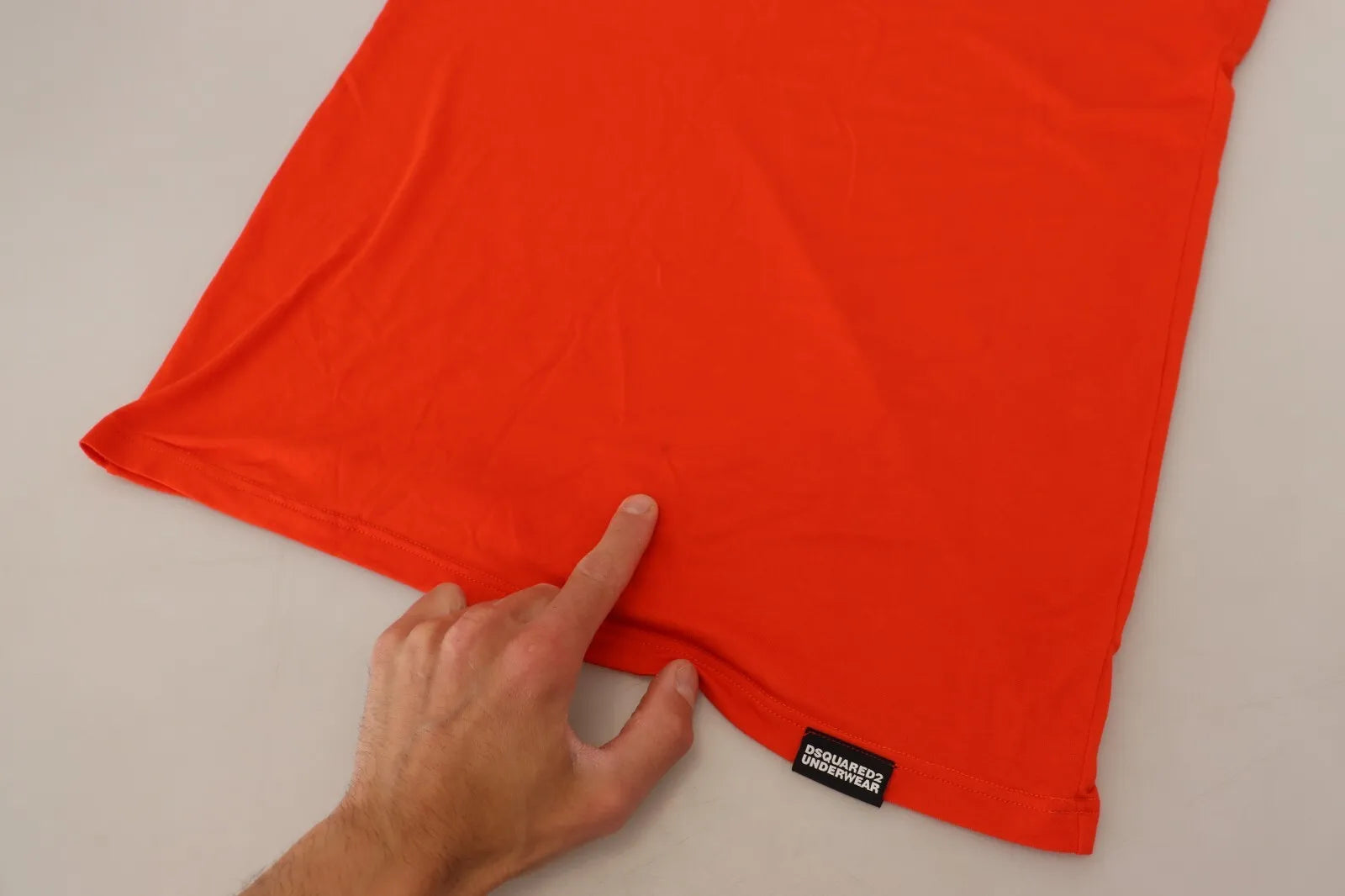 Orange Modal Short Sleeves Crewneck T-shirt