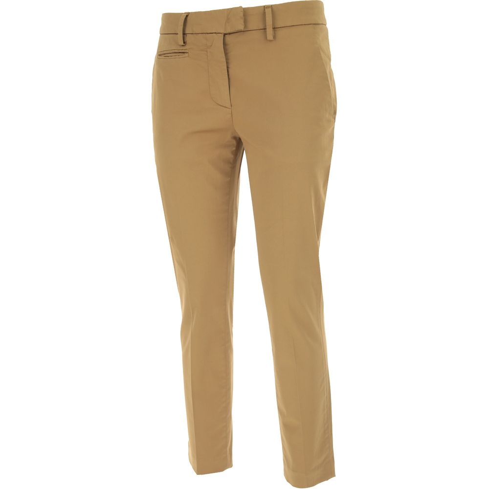 Brown Cotton Jeans & Pant