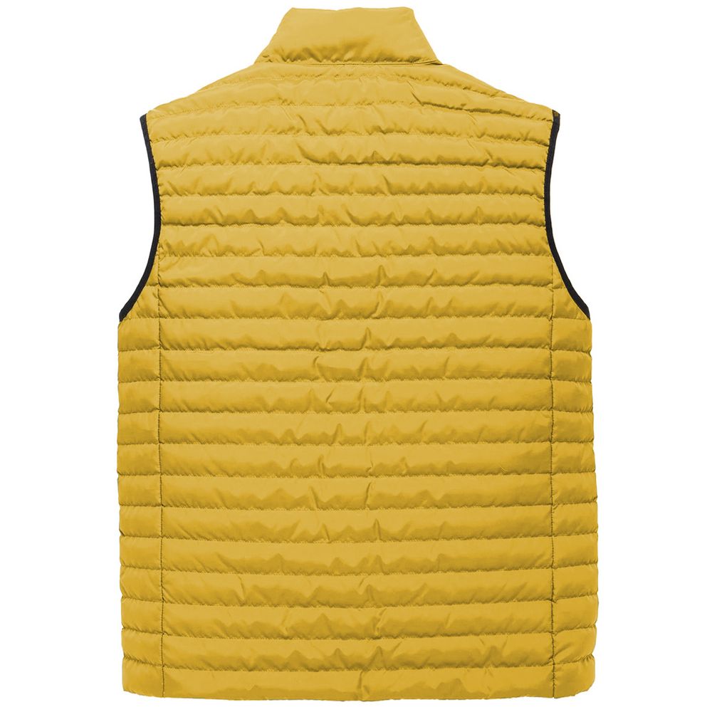 Yellow Polyester Men Vest