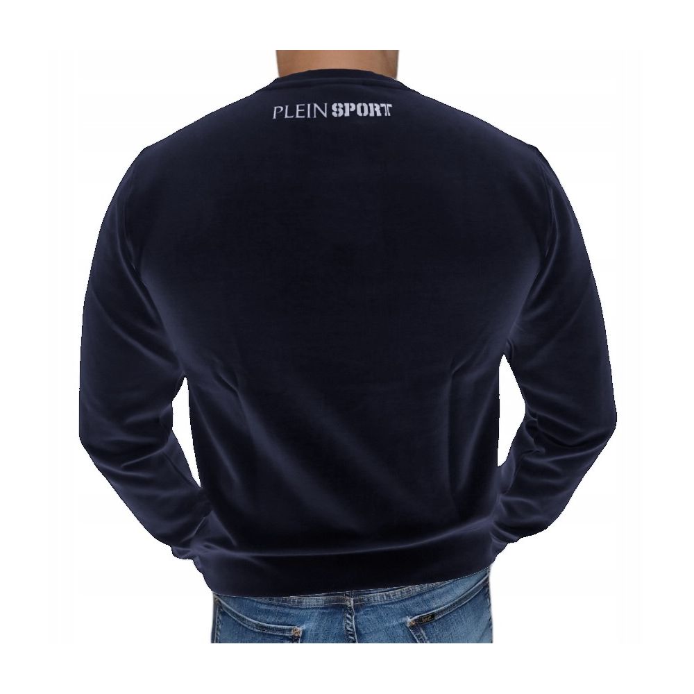 Blue Cotton Men's Crewneck Sweater