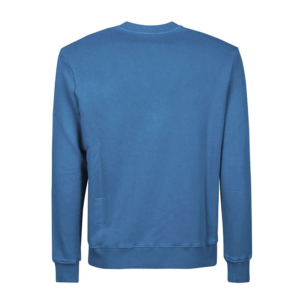 Light Blue Cotton Men Sweater