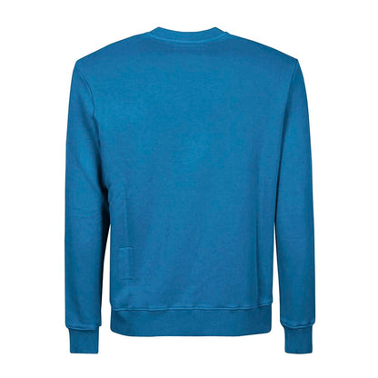 Light Blue Cotton Men Sweater