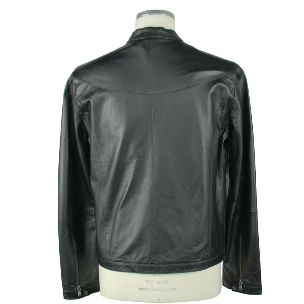 Sleek Leather Black Jacket