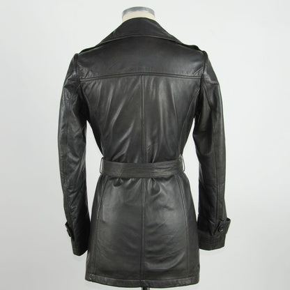 Brown Leather Women's Coat