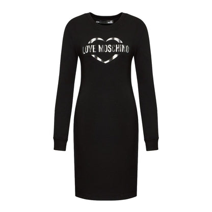 Chic Cotton Blend Logo Dress