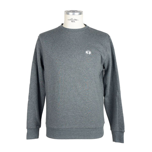 Gray Cotton Men Sweater