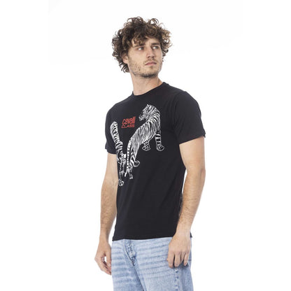 Black Cotton Men T-Shirt