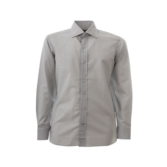 Elegant Cotton Gray Shirt for Men