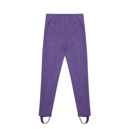 Elegant Purple Viscose Pants