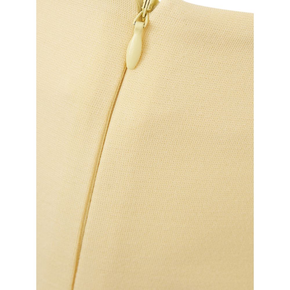 Elegant Yellow Viscose Skirt for Women