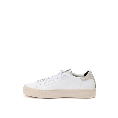 White Leather Sneakers Elegant Casual Footwear