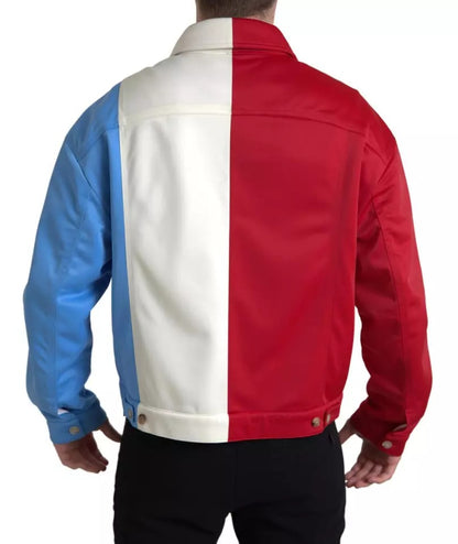 Multicolor Polyester Collar Short Jacket