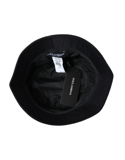 Black Wide Brim Cap Bucket Hat Men