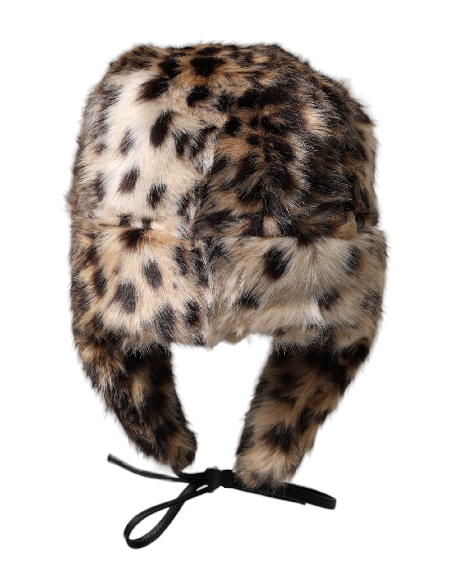 Multicolor Leopard Fur Trapper Women Hat