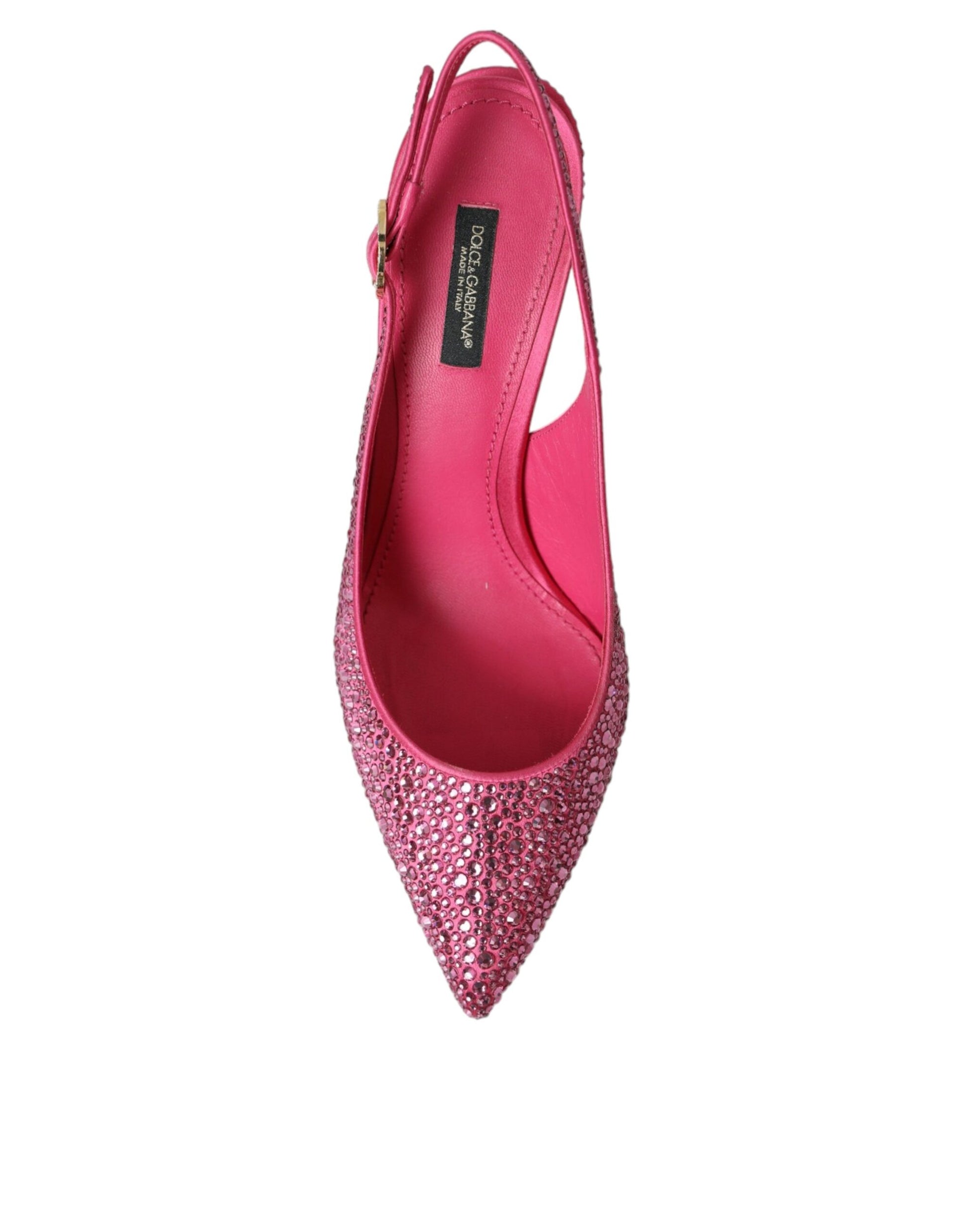 Pink Strass Crystal Heels Slingbacks Shoes