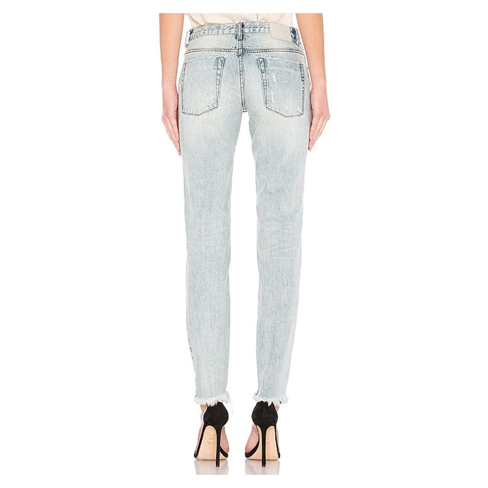 Light Blue Cotton Women Jean