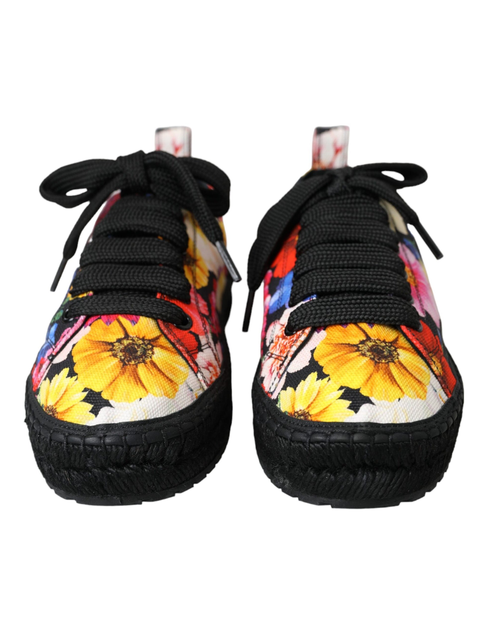 Multicolor Canvas Floral Espadrilles Sneakers Shoes