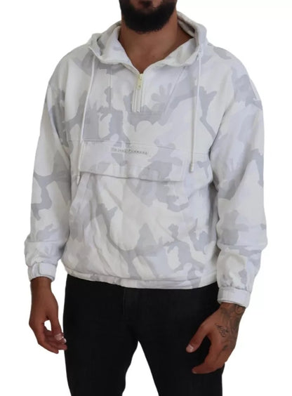 White Camouflage Hooded Sweatshirt Sweater