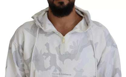 White Camouflage Hooded Sweatshirt Sweater