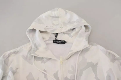 White Camouflage Hooded Sweatshirt Sweater