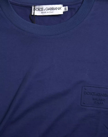 Royal Blue Round Neck Short Sleeve T-shirt