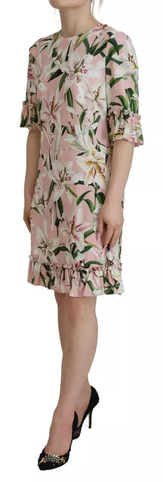 Pink Lily Viscose Sheath Knee Length Dress