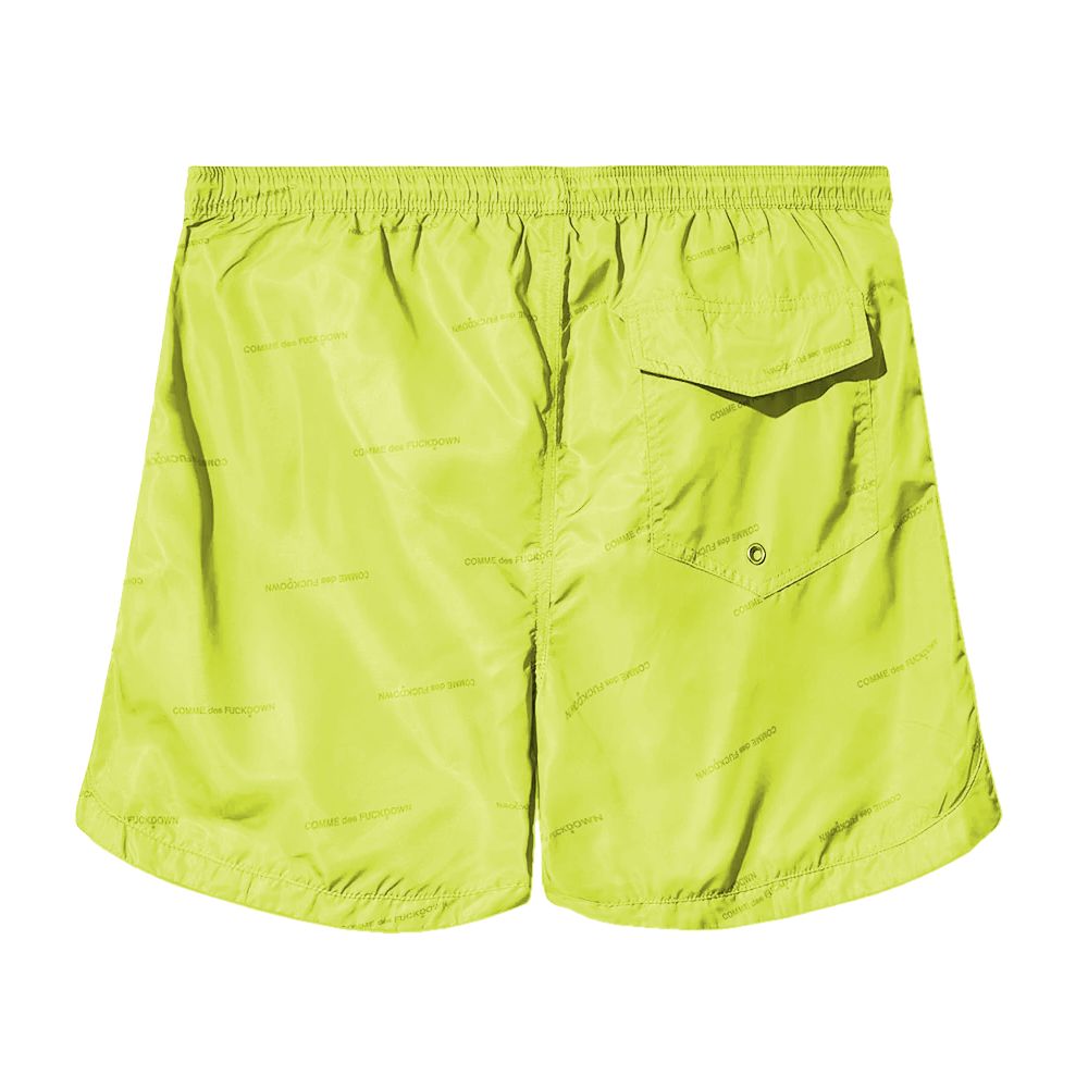 Yellow Polyester Men's Bermuda Short