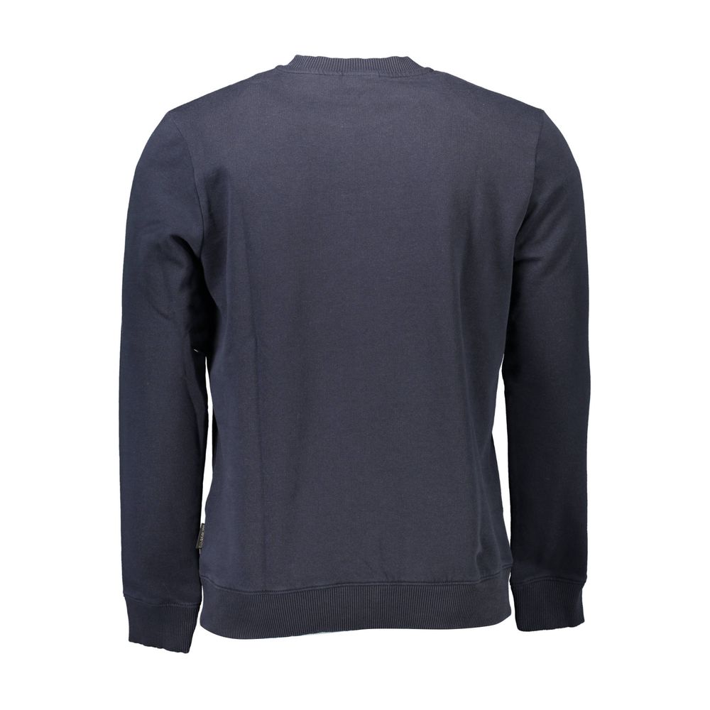 Blue Cotton Men Sweater