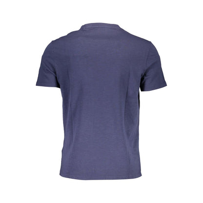 Blue Cotton Men T-Shirt