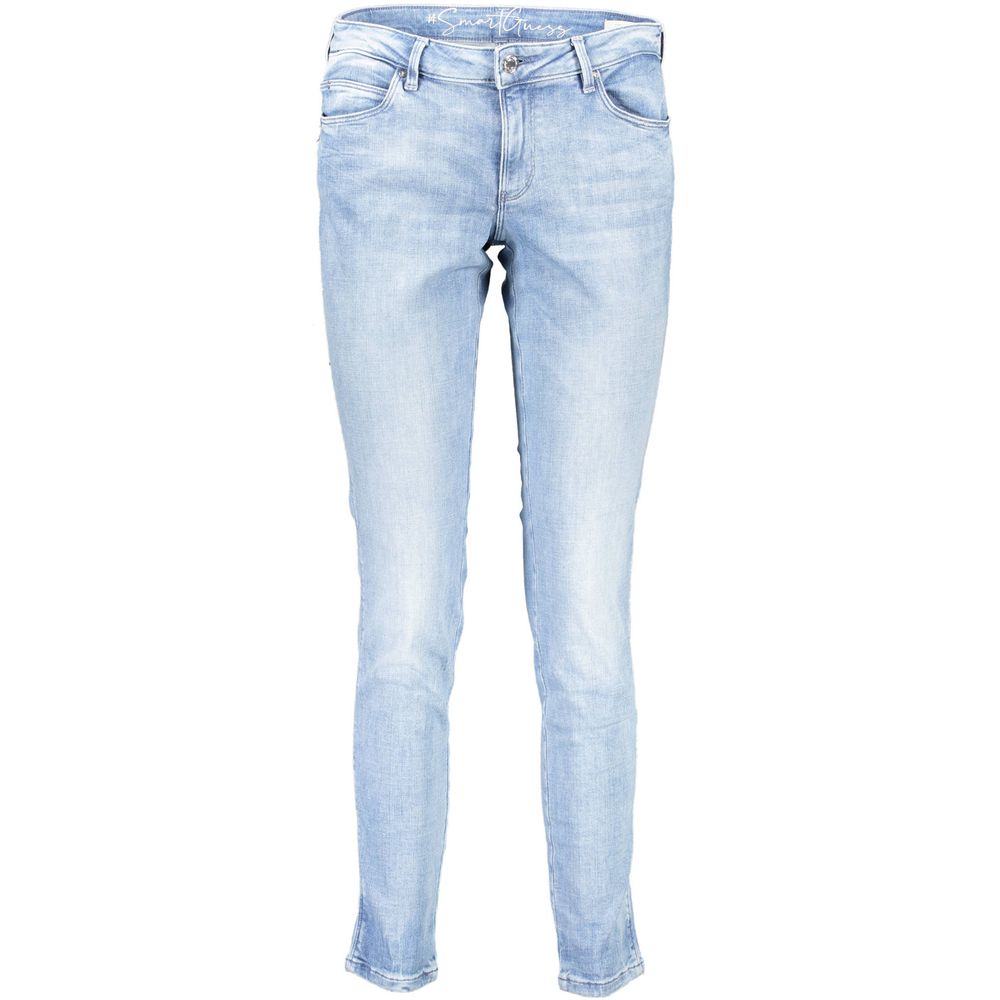 Light Blue Cotton Women Jeans