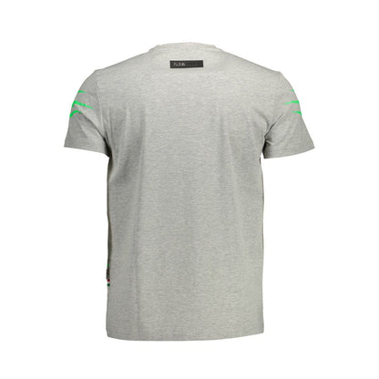 Gray Cotton Men T-Shirt