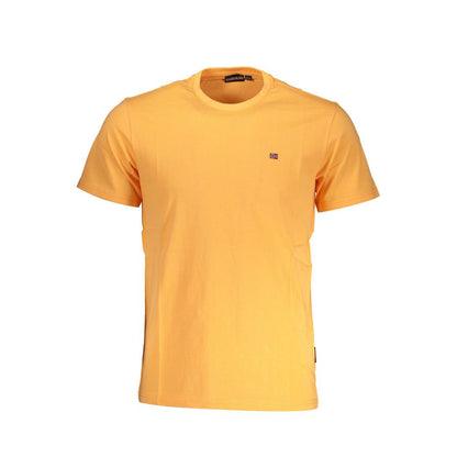 Orange Cotton Men T-Shirt