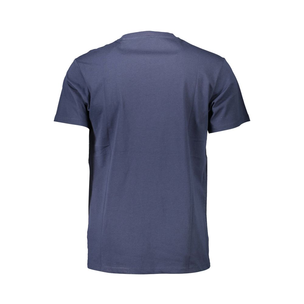 Blue Cotton Men T-Shirt