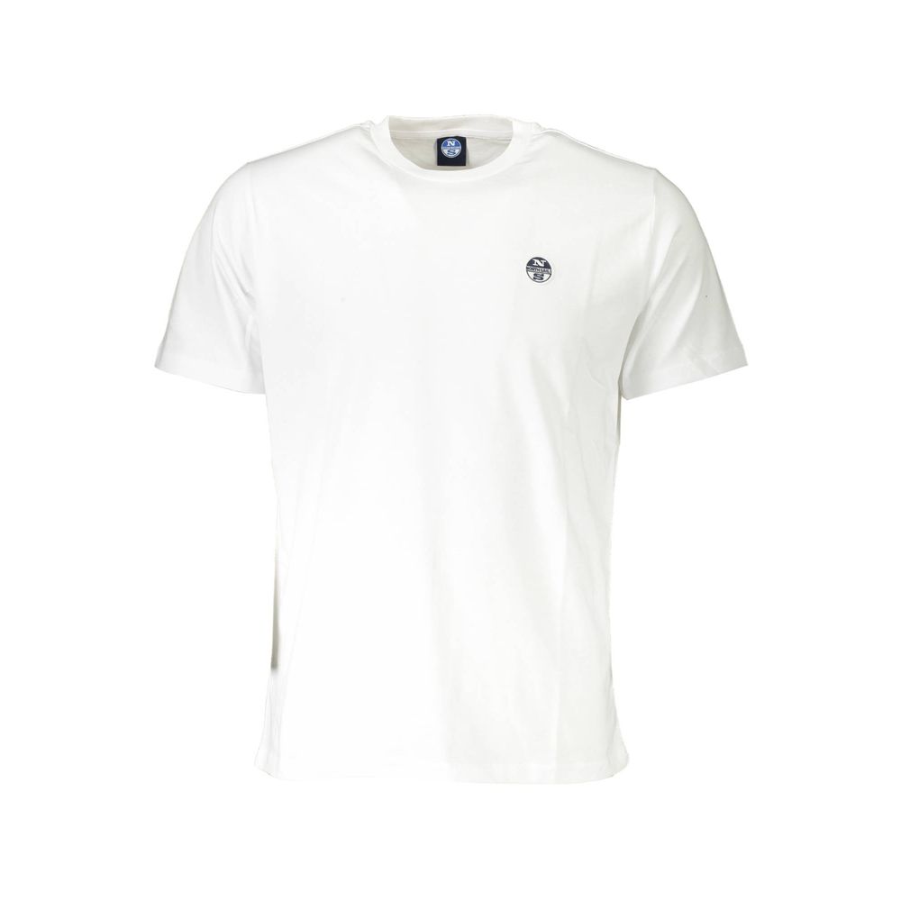 White Cotton Men T-Shirt