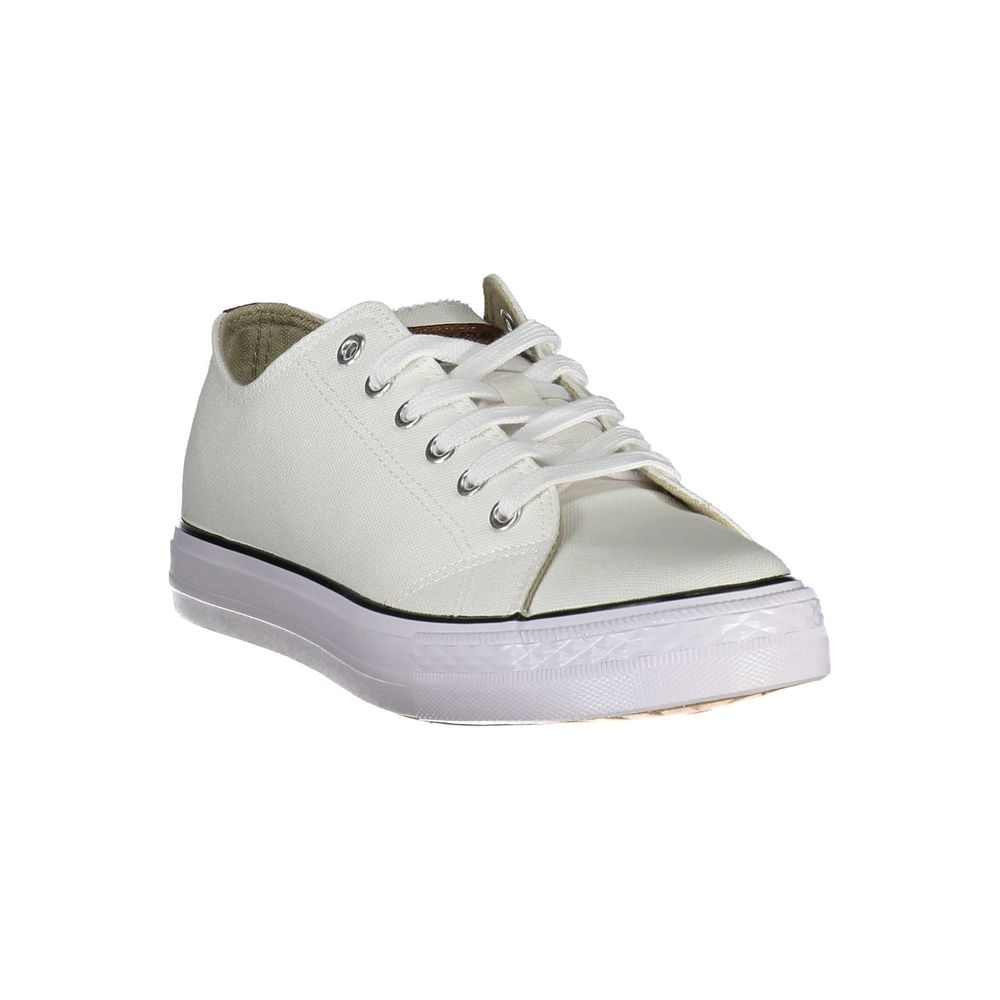 White Polyester Sneaker