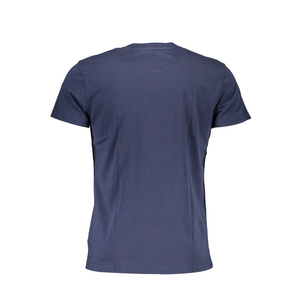 Blue Cotton Men T-Shirt