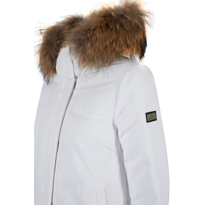 White Nylon Women Jacket