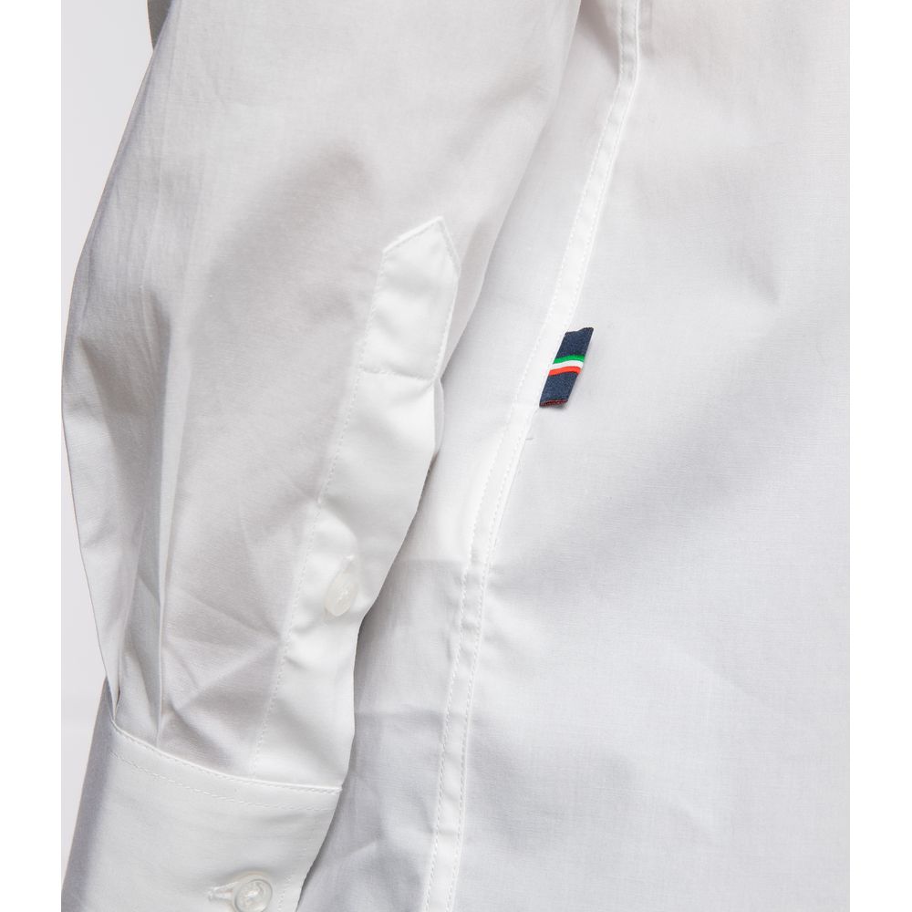 White Cotton Men Shirt