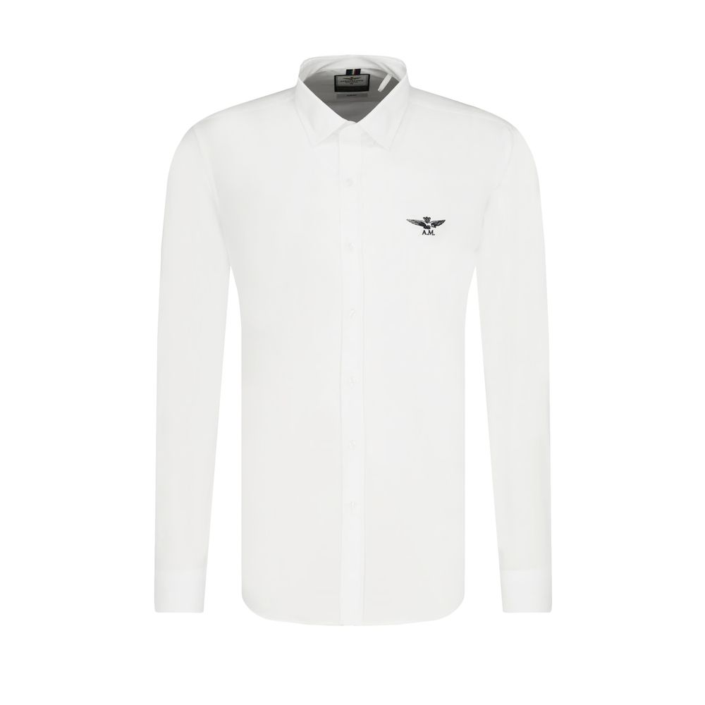 White Cotton Men Shirt