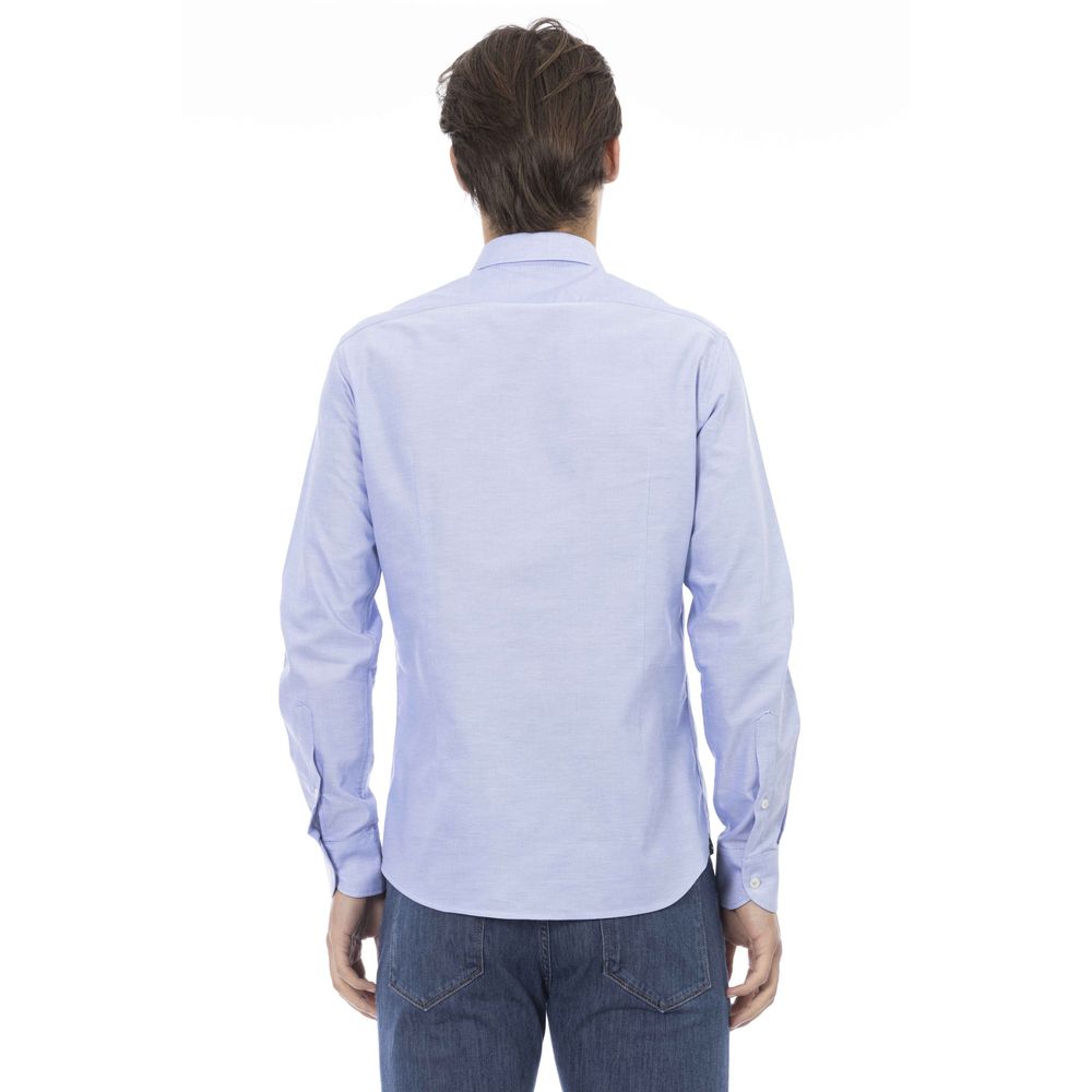 Light Blue Cotton Men Shirt