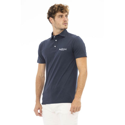 Blue Cotton Polo Shirt
