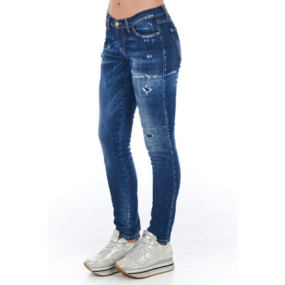 Blue Cotton Women Jean