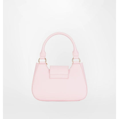 Pink Polyester Women Handbag